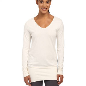 Prana‎ Cantena Long Sleeve Open Back Top Women's Small White